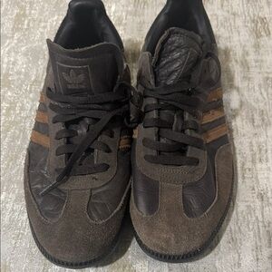 Adidas Men's Dark Brown and Black Sneakers